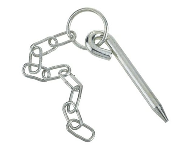 Pin & Chain Round 9.5mm Zinc Plated