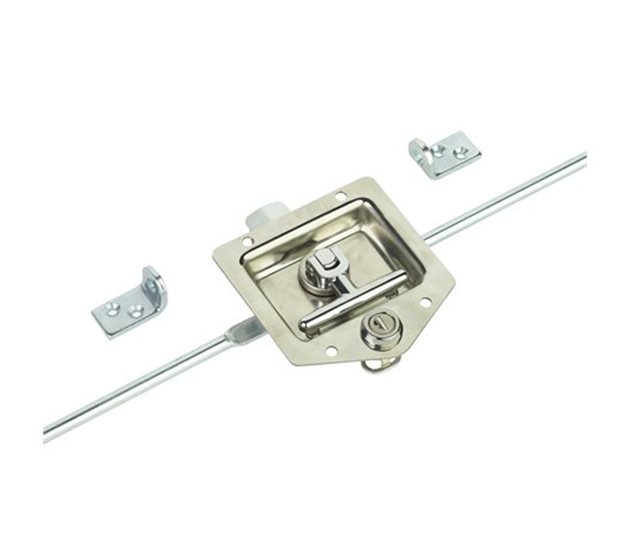 Stainless Steel Drop Down Tee Rod Lock c/w Rods