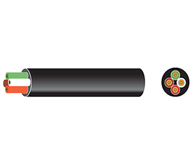 4 Core Cable 14/0.30 Black 30Mtr