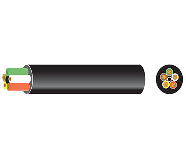 5 Core Cable 9/0.30 Black 30Mtr