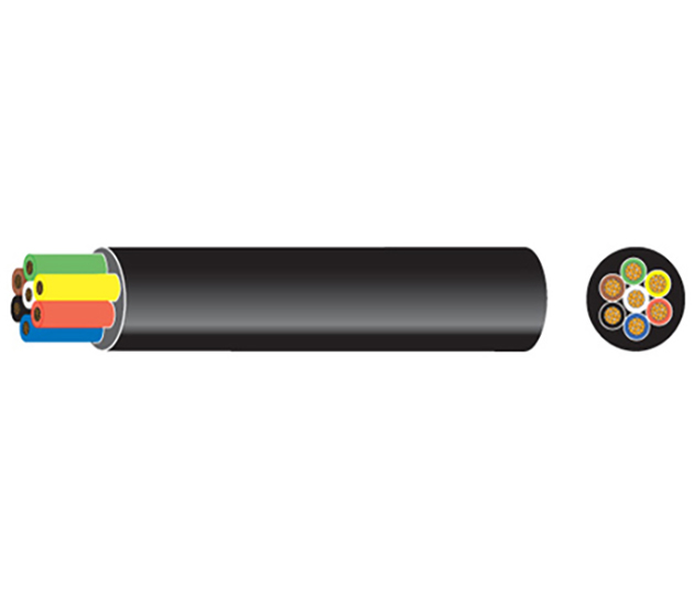 Cable 7 Core 9/0.30 Black 30Mtr