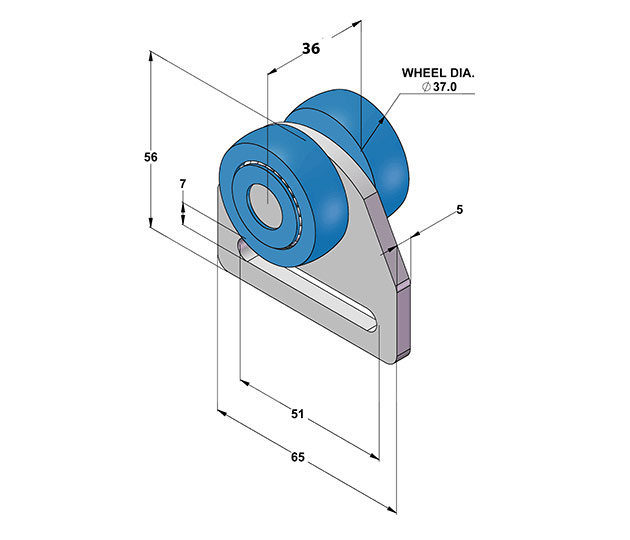 Curtain Roller 37mm Diameter x 36mm