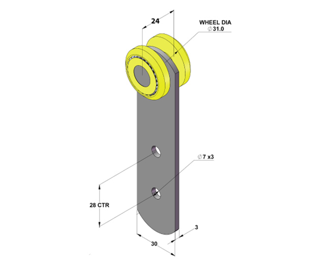 Curtain Roller 31mm Diameter x 24mm