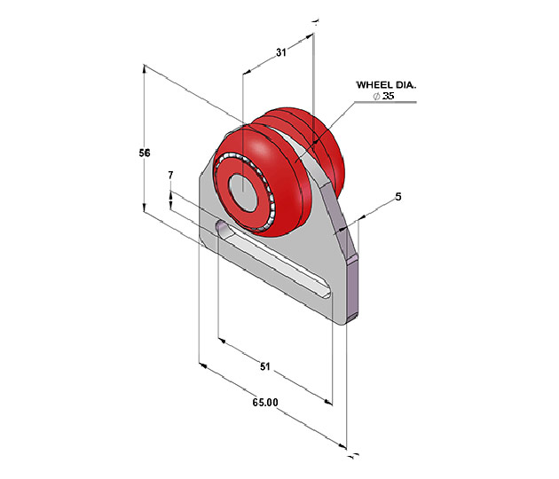Curtain Roller 35mm Diameter x 31mm