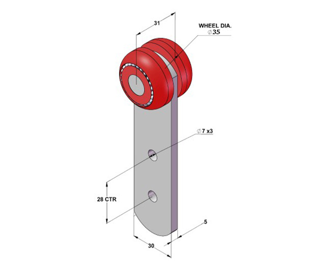 Curtain Roller 35mm Diameter x 31mm