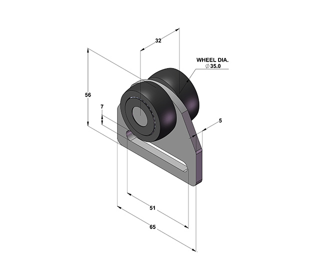 Curtain Roller 35mm Diameter x 32mm