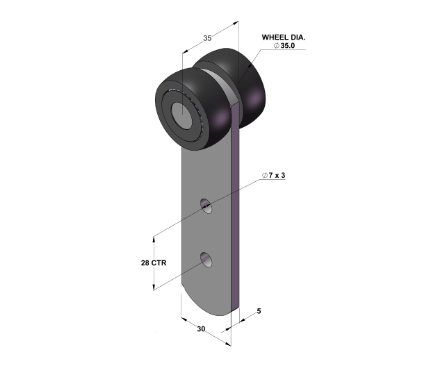 Curtain Roller 35mm Diameter x 35mm