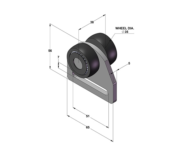 Curtain Roller 35mm Diameter x 38mm