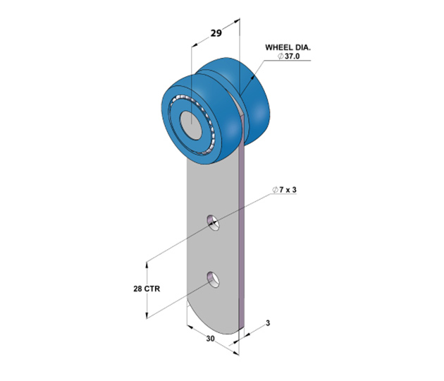Curtain Roller 37mm Diameter x 29mm
