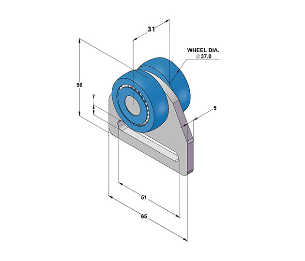 Curtain Roller 37mm Diameter x 31mm