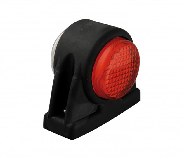 Marker Lamp LED – Red /White Rubber 12 – 24v