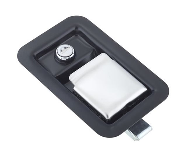 Black Paddle Lock – Chrome Handle – Locking – No Internal Release