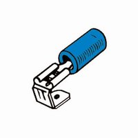 Spade Terminal Piggy Back 6.4mm Blue