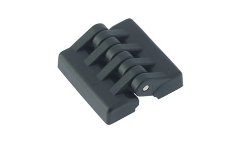 Hinge – Black Polyamide 64 x64mm with M6 Inserts
