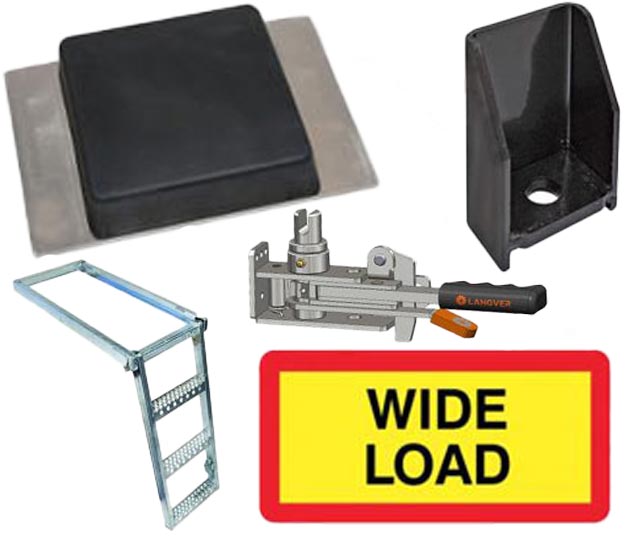 A selection of vehicle body fittings.