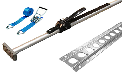 A selection of cargo control fittings.