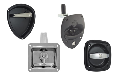 Selection of drop down tee handles and pan locks.