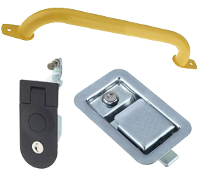 A selection of grab handles and locks.