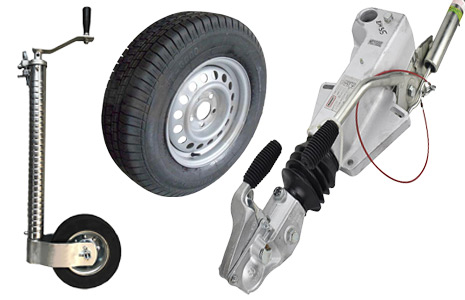 A selection of trailer fittings.