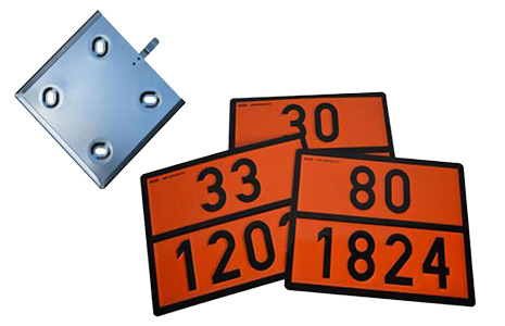 A selection of adr plates and holders.