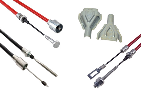 Selection of brake cables and fittings.