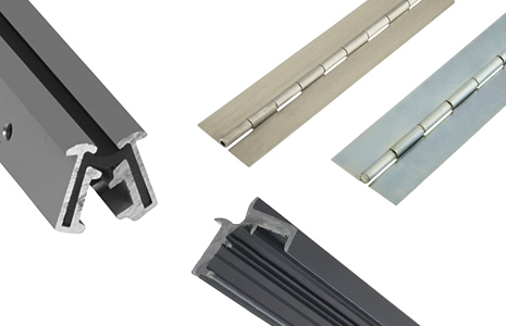 Selection of piano hinges.