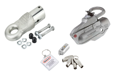 Selection of coupling heads and locks.