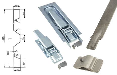 Selection of dropside panels and locks.