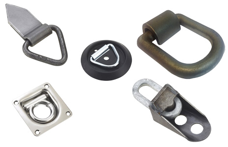 Selection of ferry lashing rings.