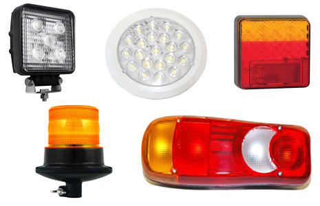 Selection of all types of lamps.