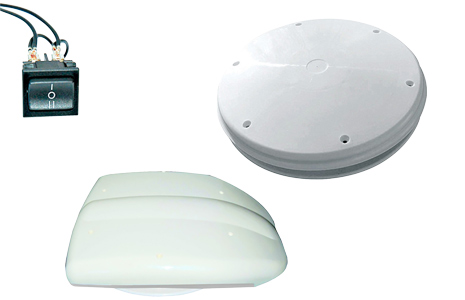 Selection of motorised roof vents.