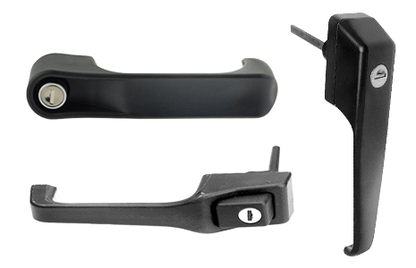 Selection of push button handles.
