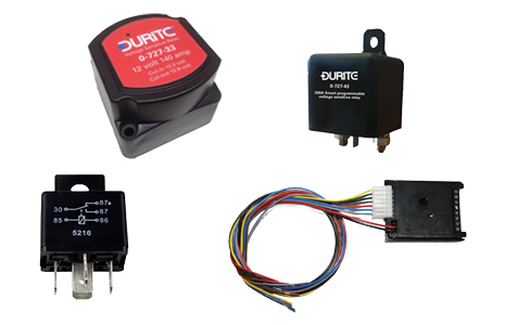 Selection of 12 and 24v relays.