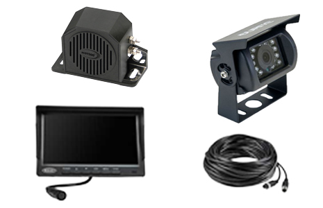 Selection of reversing cameras and buzzers.