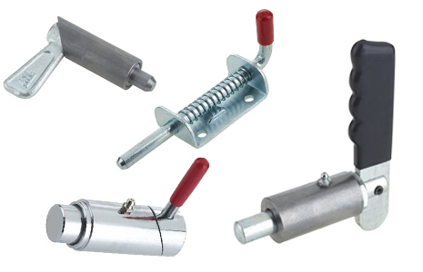 Selection of spring bolts and shoot bolts.