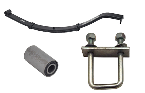 Selection of trailer springs and fittings.