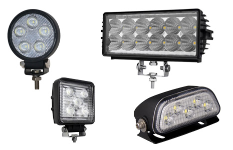 Selection of LED work lamps.